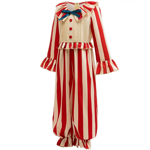 Clown Costume Halloween Children's Outfit Girl Clown Jumpsuit Versatile Clown Horror Movie Cosplay Set - Coscosmos
