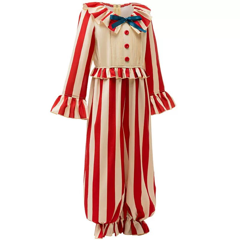 Clown Costume Halloween Children's Outfit Girl Clown Jumpsuit Versatile Clown Horror Movie Cosplay Set - Coscosmos