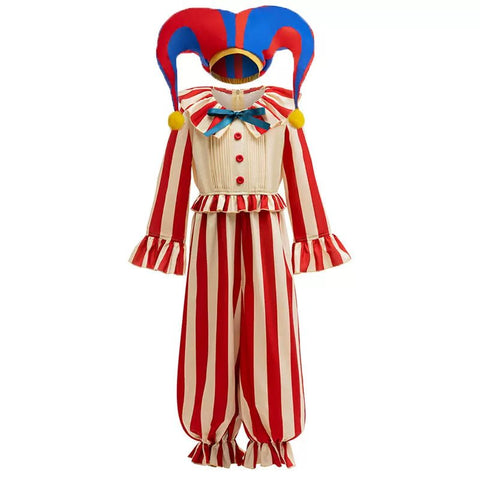 Clown Costume Halloween Children's Outfit Girl Clown Jumpsuit Versatile Clown Horror Movie Cosplay Set - Coscosmos