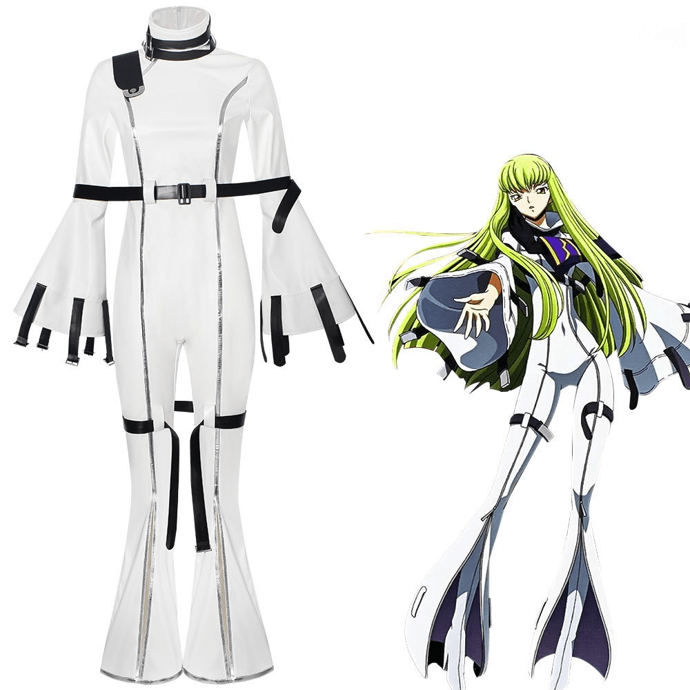 Code Geass: Lelouch of the Rebellion C.C. Restraint Bodysuit Full Cosplay Costume for Halloween - Coscosmos