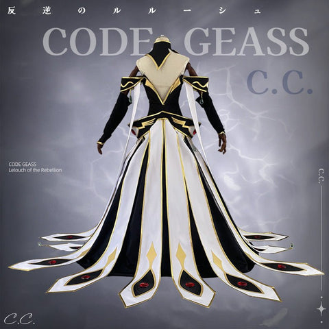 Code Geass: Lelouch of the Rebellion C.C. White Queen Cosplay Costume - Coscosmos