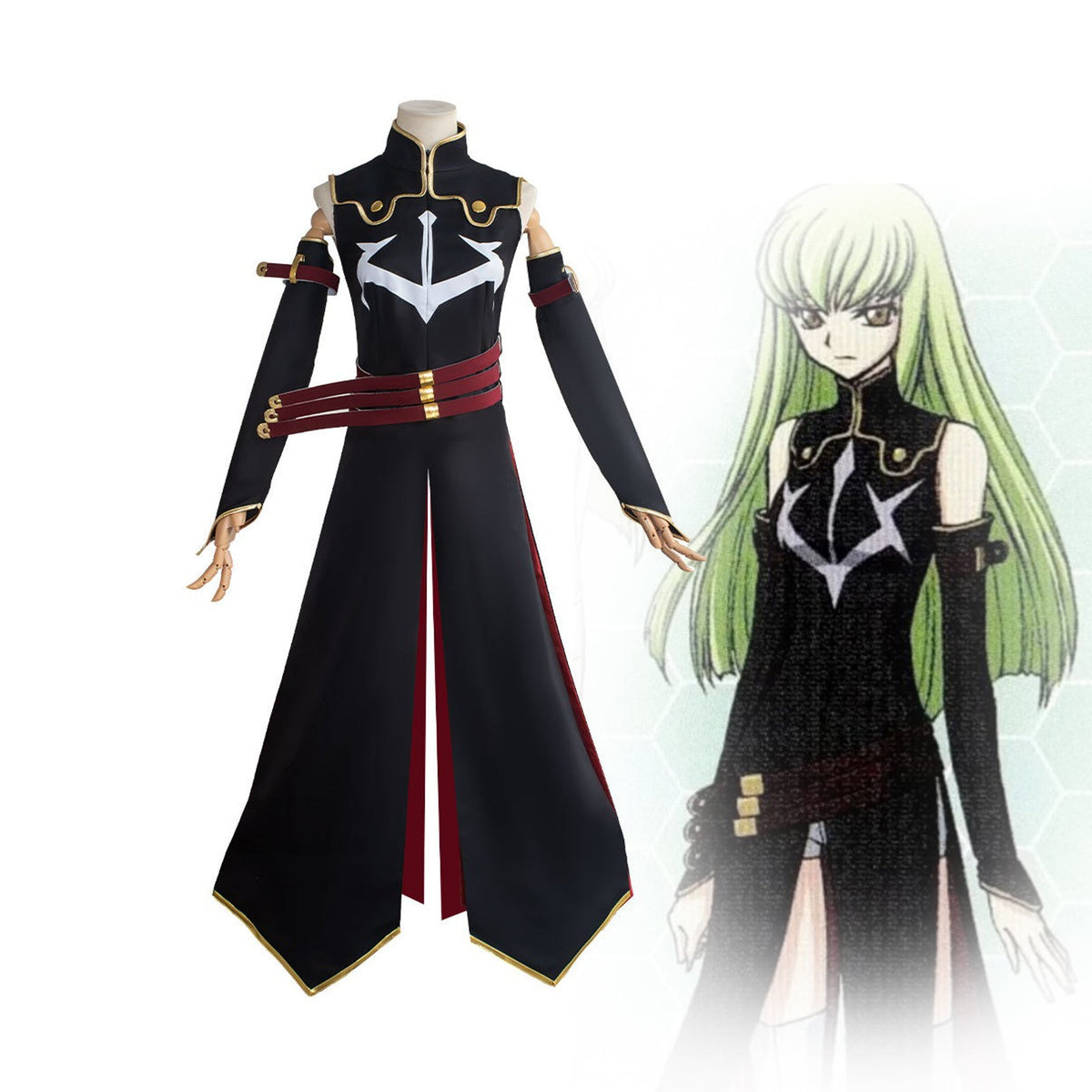 Code Geass: Lelouch of the Rebellion R2 Black Knights Cosplay Costume / C.C. Cosplay Costume / Anime Cosplay Outfit - Coscosmos