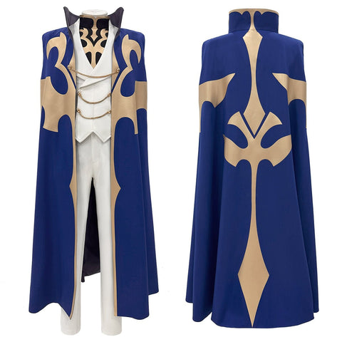 Code Geass Suzaku Kururugi Seventh Knight Uniform Cosplay Outfit - Premium Quality Anime Costume - Coscosmos