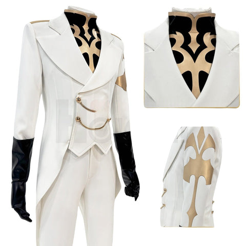 Code Geass Suzaku Kururugi Seventh Knight Uniform Cosplay Outfit - Premium Quality Anime Costume - Coscosmos