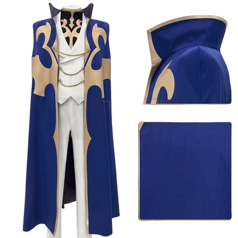 Code Geass Suzaku Kururugi Seventh Knight Uniform Cosplay Outfit - Premium Quality Anime Costume - Coscosmos