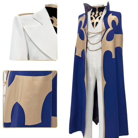 Code Geass Suzaku Kururugi Seventh Knight Uniform Cosplay Outfit - Premium Quality Anime Costume - Coscosmos