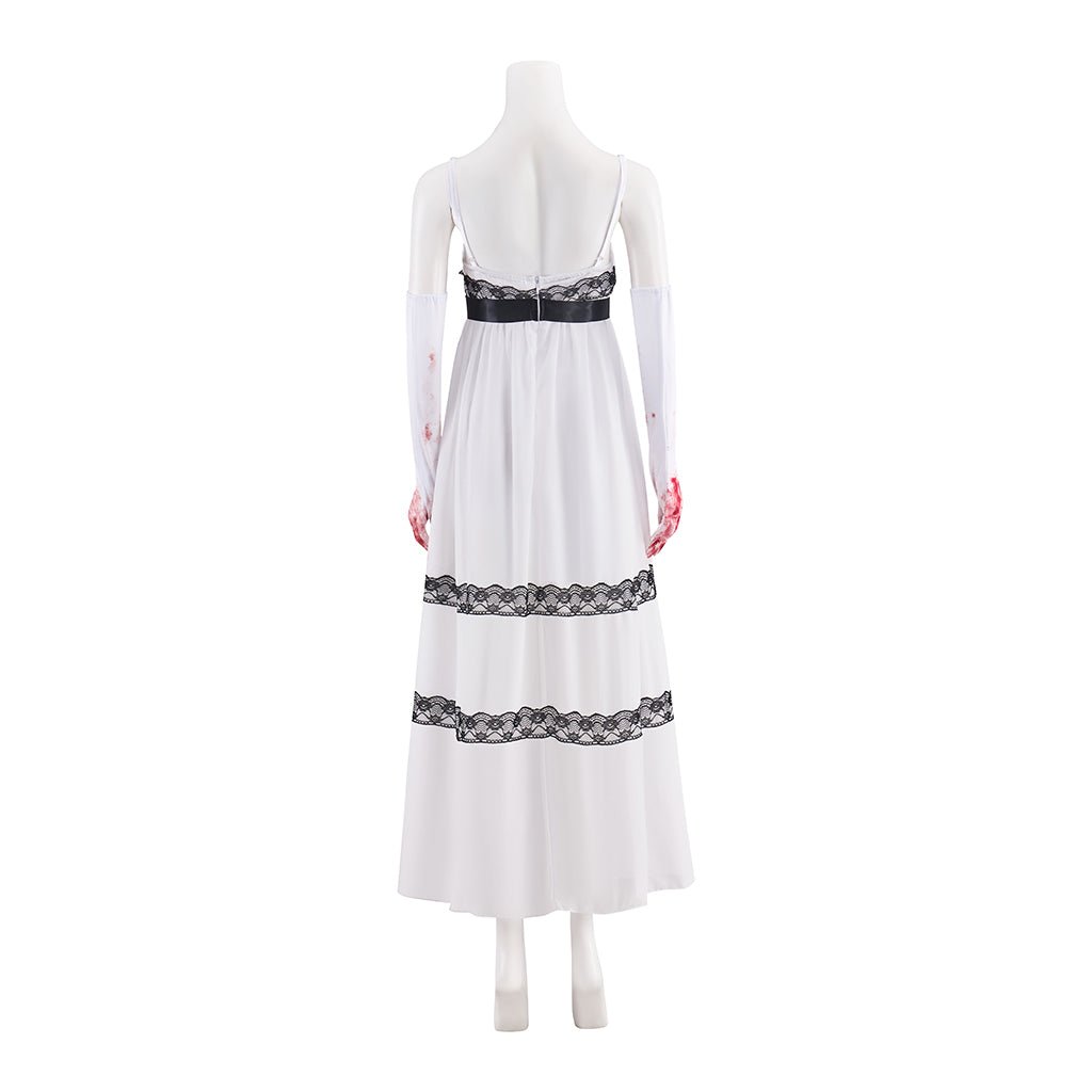 Colonial White Hat Jennifer Check Cosplay Costume for Women - Coscosmos