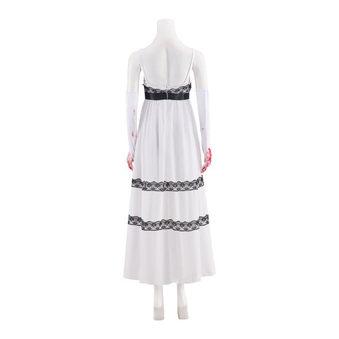 Colonial White Hat Jennifer Check Cosplay Costume for Women - Coscosmos