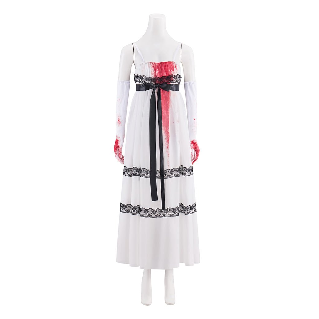 Colonial White Hat Jennifer Check Cosplay Costume for Women - Coscosmos