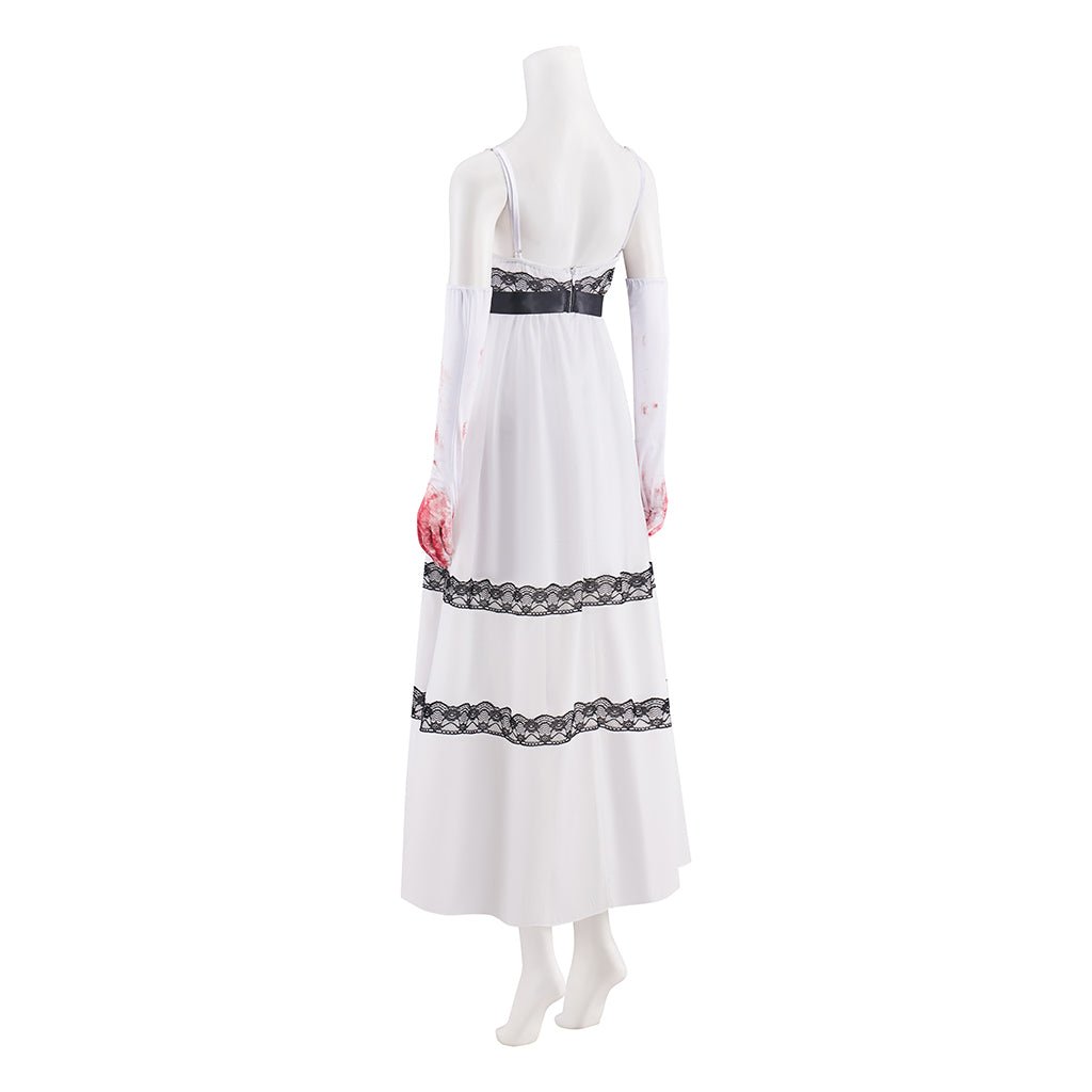 Colonial White Hat Jennifer Check Cosplay Costume for Women - Coscosmos