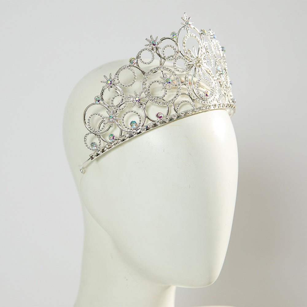 Complete Glinda Costume Set from Wicked: The Musical - Second Season Inspired Outfit，with Crown and Earrings Set - Coscosmos