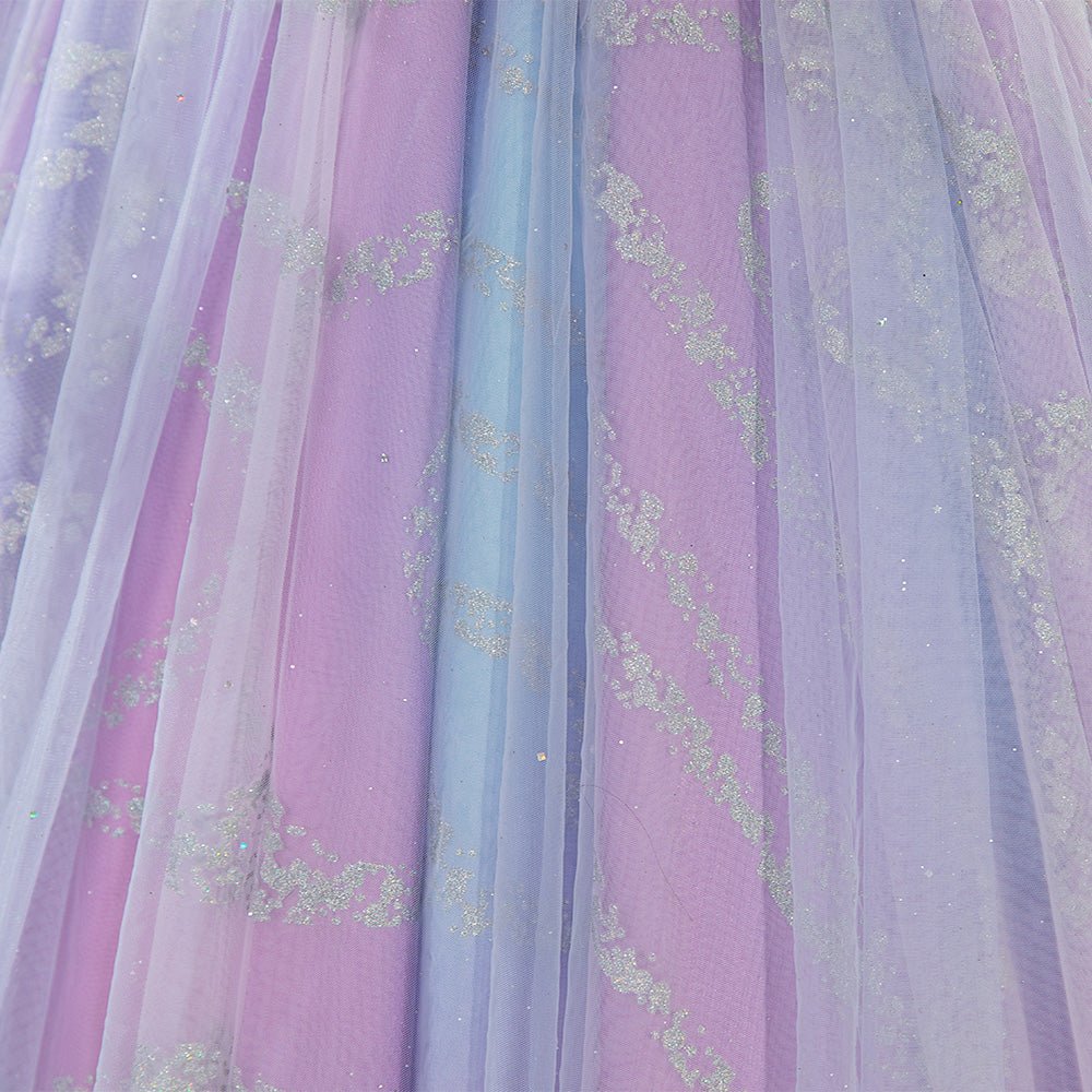 Complete Glinda Costume Set from Wicked: The Musical - Second Season Inspired Outfit，with Crown and Earrings Set - Coscosmos