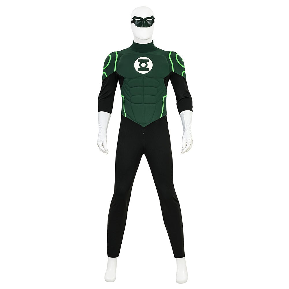 Complete Green Lantern Costume Suit - Official DC Comics Superhero Outfit with Mask - Coscosmos
