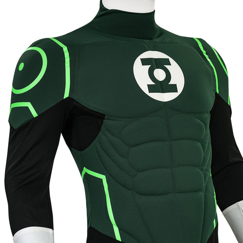 Complete Green Lantern Costume Suit - Official DC Comics Superhero Outfit with Mask - Coscosmos