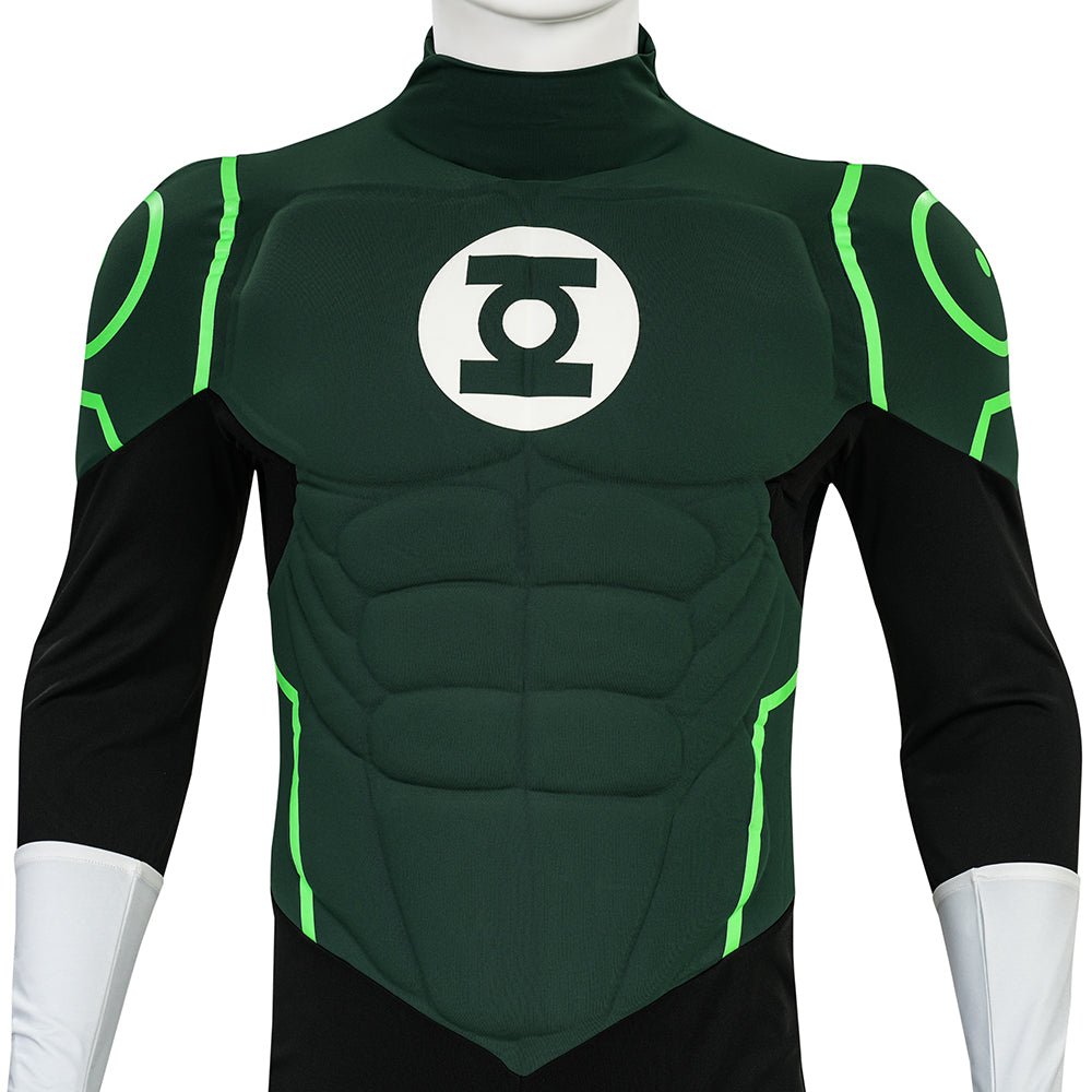 Complete Green Lantern Costume Suit - Official DC Comics Superhero Outfit with Mask - Coscosmos