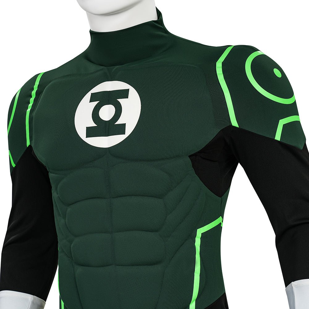 Complete Green Lantern Costume Suit - Official DC Comics Superhero Outfit with Mask - Coscosmos