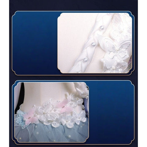 Complete Honor of Kings Haiyue Original Skin Cosplay Costume Set with Props for Women - Coscosmos