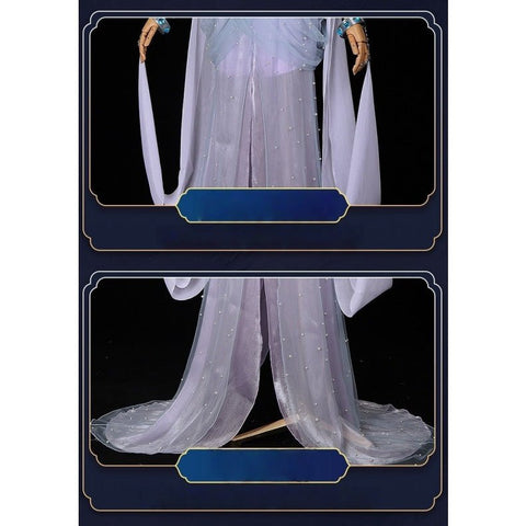 Complete Honor of Kings Haiyue Original Skin Cosplay Costume Set with Props for Women - Coscosmos