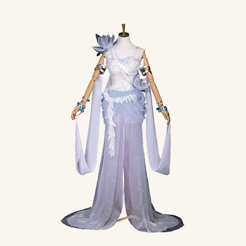Complete Honor of Kings Haiyue Original Skin Cosplay Costume Set with Props for Women - Coscosmos