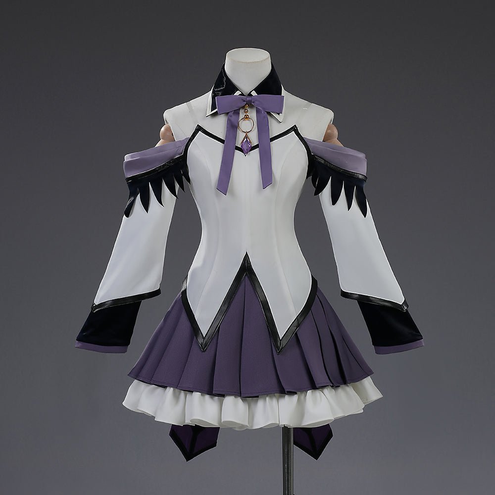 Complete Puella Magi Madoka Magica: The Movie - Walpurgisnacht: Rising Homura Akemi Cosplay Costume Set - Coscosmos