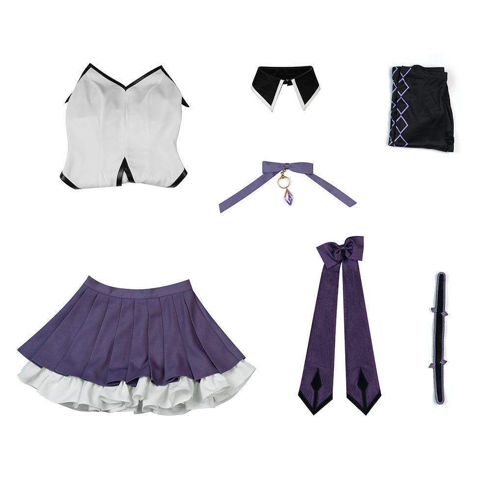 Complete Puella Magi Madoka Magica: The Movie - Walpurgisnacht: Rising Homura Akemi Cosplay Costume Set - Coscosmos