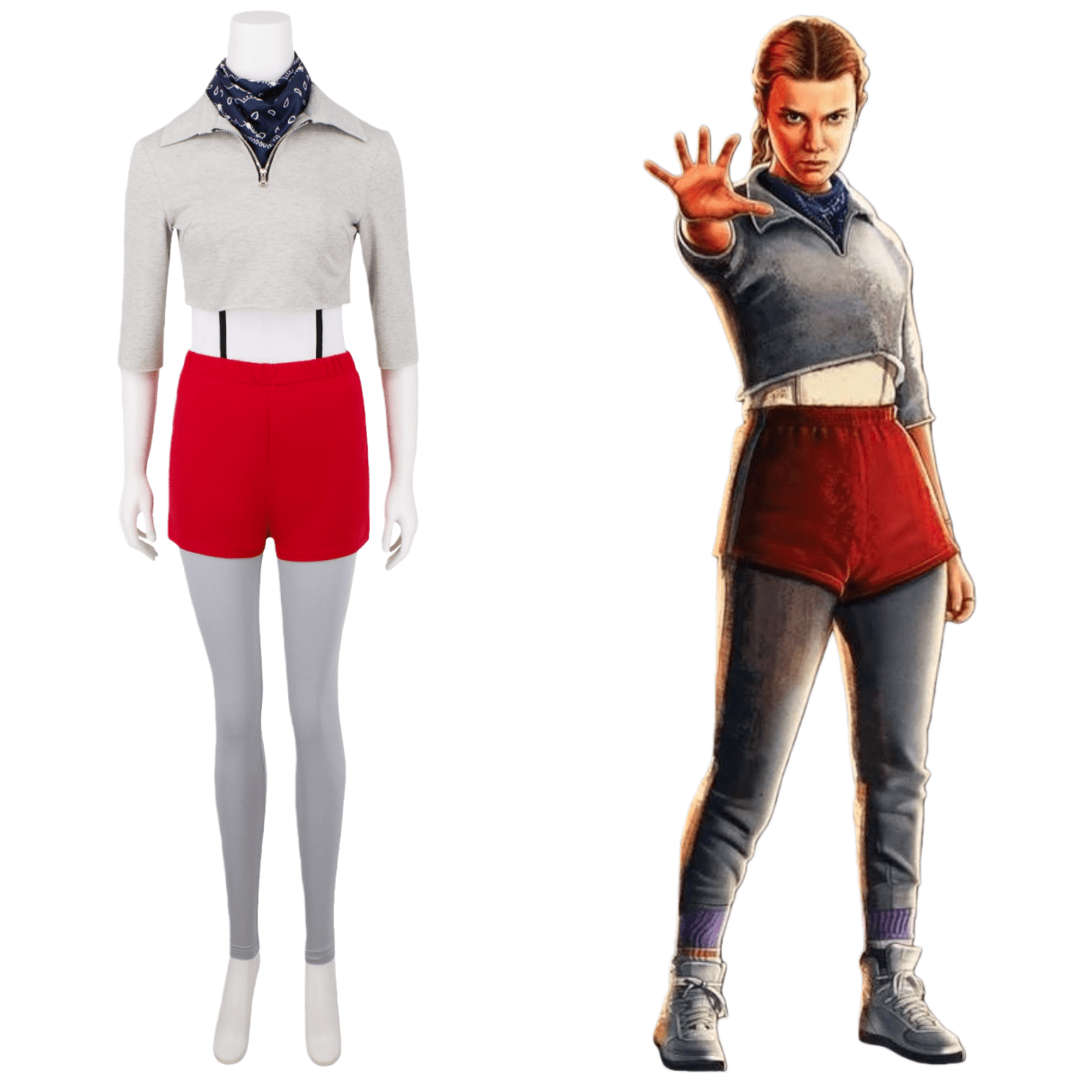Complete Stranger Things Eleven Costume Set for Cosplay - Eleven Outfit - Coscosmos