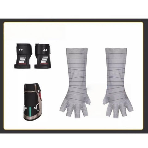 Complete Street Smart Wraith Cosplay Costume Set from Apex Legends Gold Skin Collection - Coscosmos