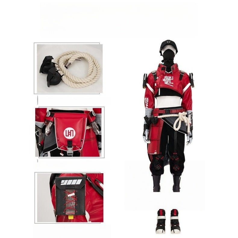 Complete Street Smart Wraith Cosplay Costume Set from Apex Legends Gold Skin Collection - Coscosmos