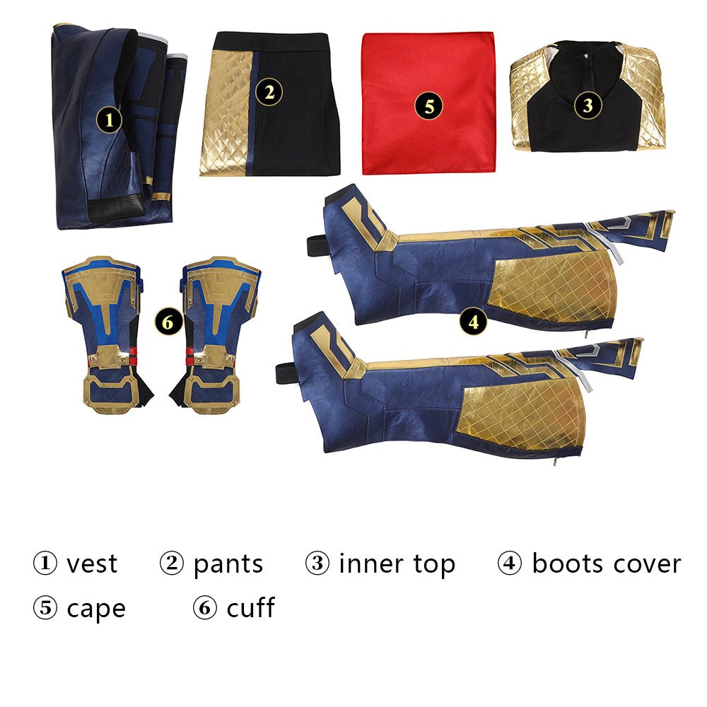 Complete Thor: Love and Thunder Thor Odinson Cosplay Costume Suit Full Set with Mjolnir - Coscosmos