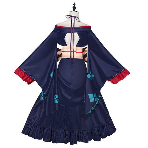Cosmic Princess Kaguya! Princess Kaguya Yachiyo Tsukimi Japanese Sakura Print Off - Shoulder Sleeve Stage Cosplay Costume Full Set - Coscosmos