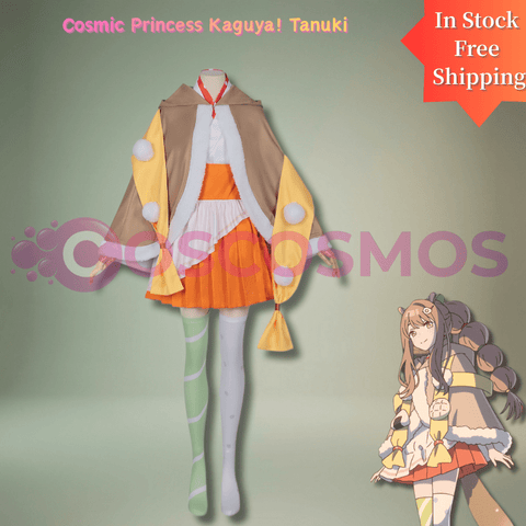 Cosmic Princess Kaguya! Tanuki Off - the - Shoulder Wide Sleeve Cosplay Costume Full Set - Coscosmos