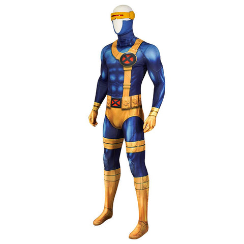 Cosplay X - Men 97 Cyclops Jumpsuit Superhero Scott Summers Adult Men's Bodysuit - Coscosmos