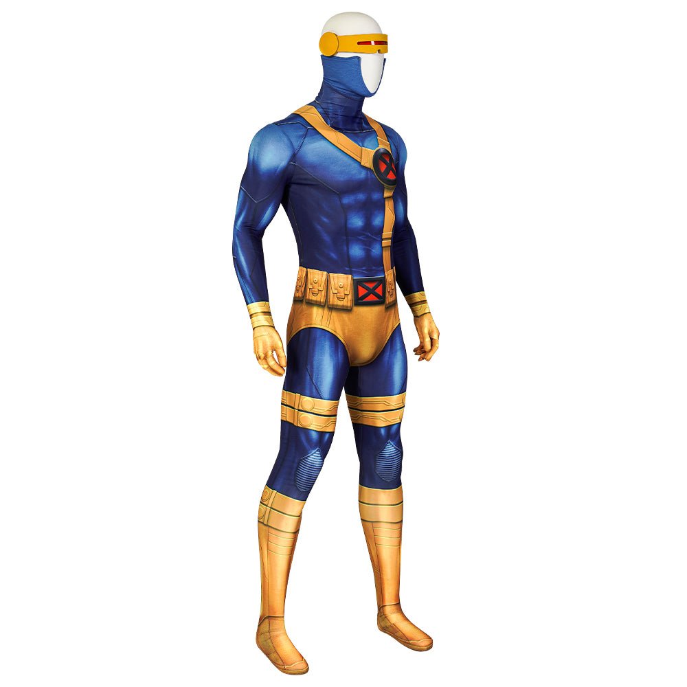 Cosplay X - Men 97 Cyclops Jumpsuit Superhero Scott Summers Adult Men's Bodysuit - Coscosmos