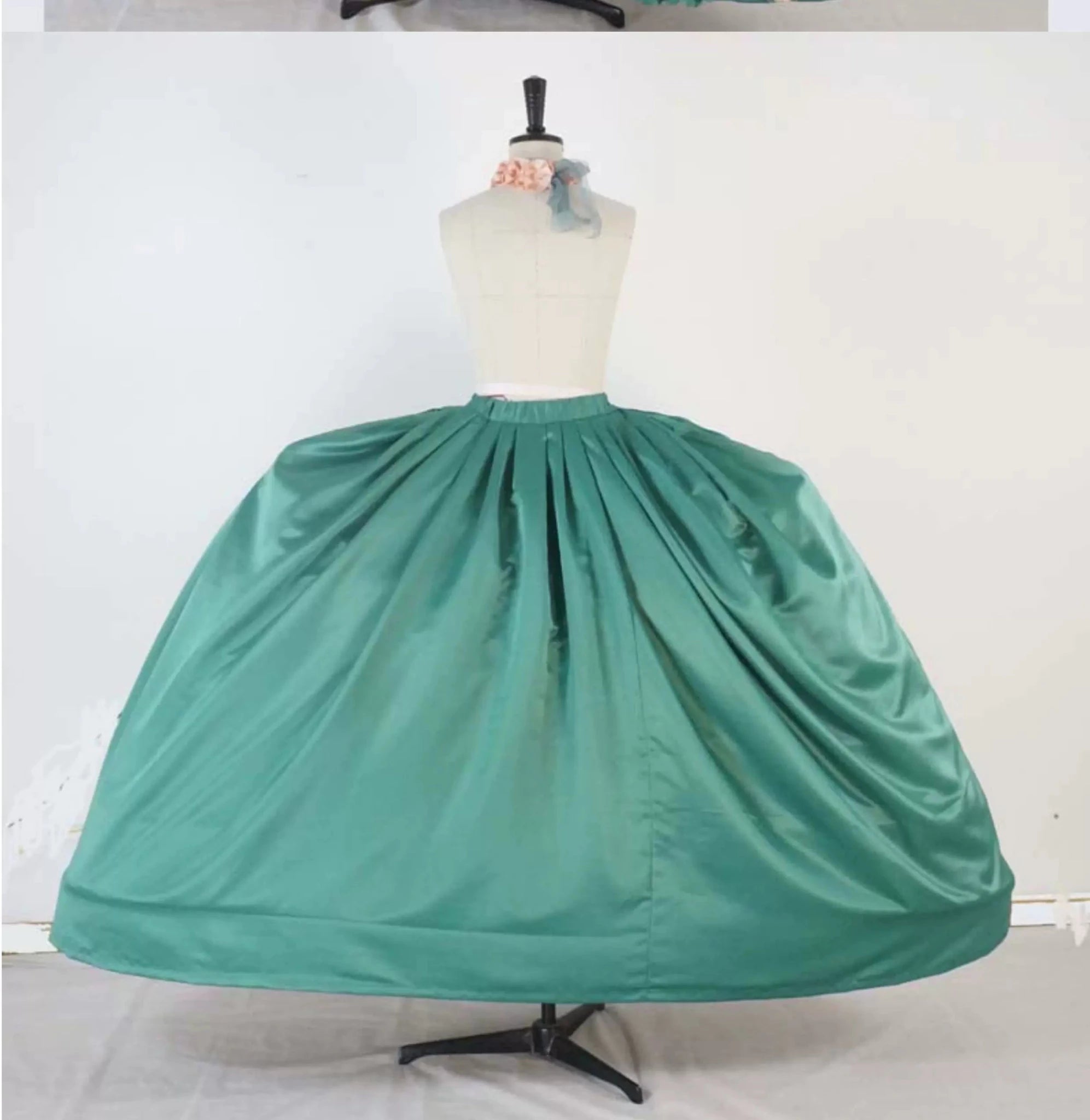 Custom Made Mint Green Rococo Ball Gown, Marie Antoinette Victorian Dress, Baroque French Court Costume with Pannier - Coscosmos