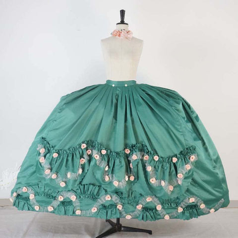 Custom Made Mint Green Rococo Ball Gown, Marie Antoinette Victorian Dress, Baroque French Court Costume with Pannier - Coscosmos