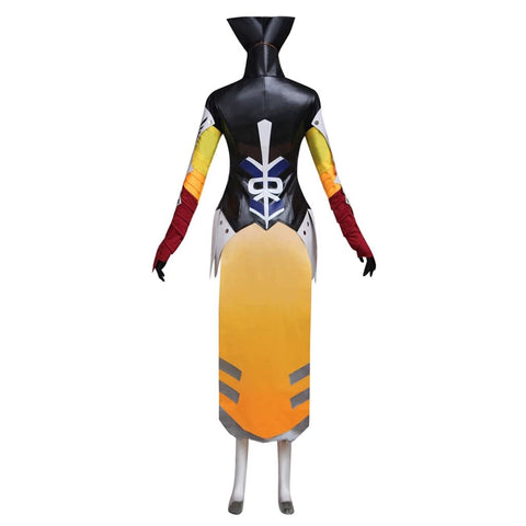 Custom Mercy Cosplay Costume from Overwatch – Female Hero Halloween Outfit Full Set - Coscosmos