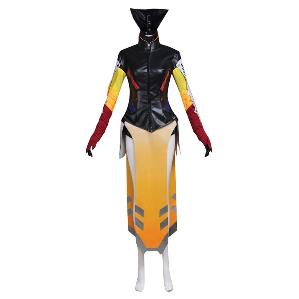 Custom Mercy Cosplay Costume from Overwatch – Female Hero Halloween Outfit Full Set - Coscosmos