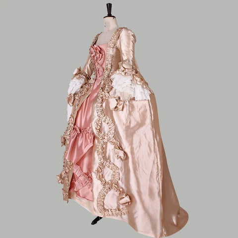 Customizable Marie Antoinette Rococo Ball Gown | Pink & Gold Baroque Medieval Victorian Dress - Coscosmos