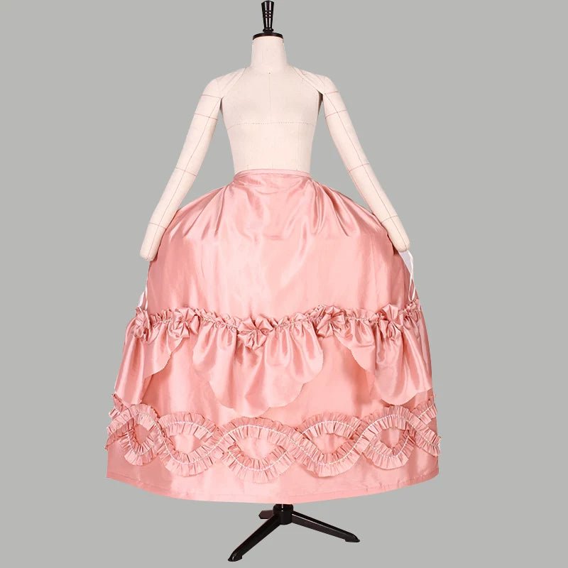Customizable Marie Antoinette Rococo Ball Gown | Pink & Gold Baroque Medieval Victorian Dress - Coscosmos
