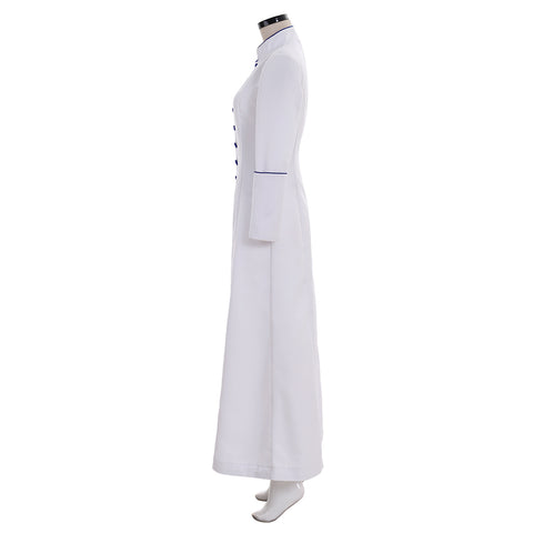 Roman women white Priest Cassock Robe Gown Clergyman Vestments Medieval Ritual Rob