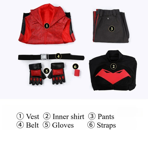 DC Comics Red Hood Jason Todd Cosplay Costume