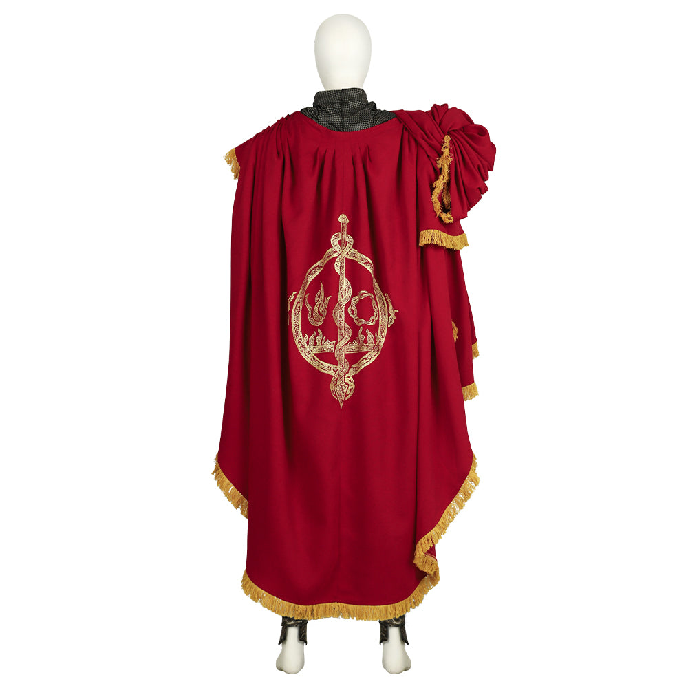 Men Elder Ring Messmer Cosplay Dress - Red Robe with Belt