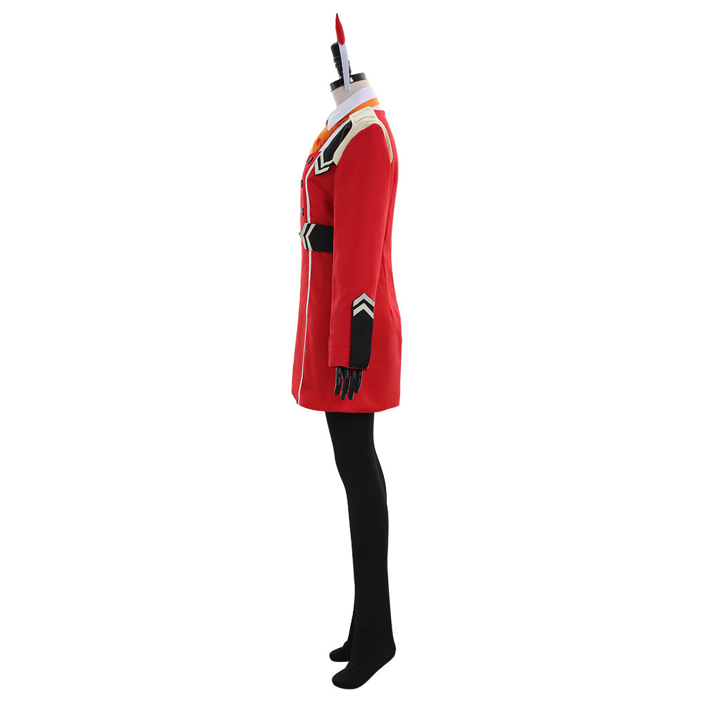 DARLING in the FRANXX Zero Two Code:002 Uniform Dress Cosplay Costume Red