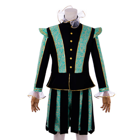 Tudor Court Noble Men's Costume - Elizabethan Prince Outfit with Hat | Coscomos Medieval Series