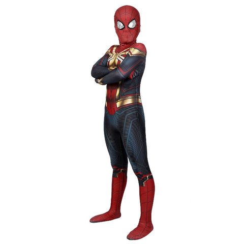 Iron Spider Suit No Way Home Version for Children, Halloween Cosplay Costume