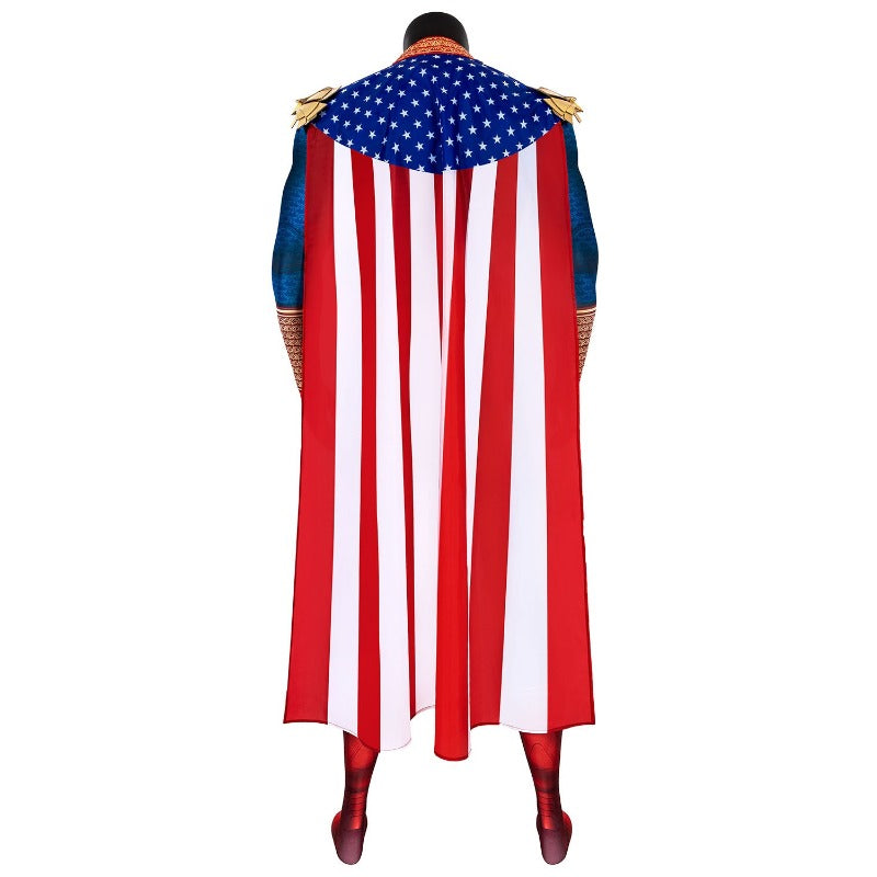 Mens Homelander Costume with Cape – Ben Soldier Cosplay Costume for Halloween