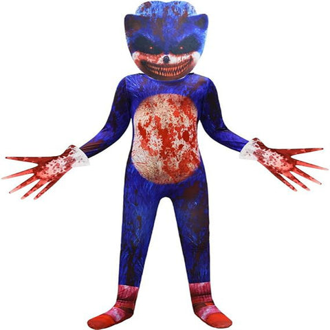 Boys Sonic the Hedgehog Blue Jumpsuit Halloween Costume