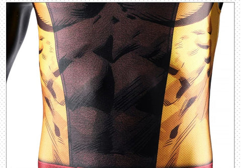 X-Men Wolverine Cosplay Costume, Brown Jumpsuit Tight Bodysuit