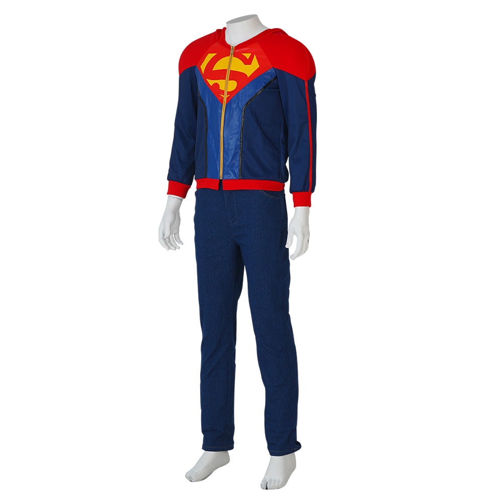 2022 Batman and Superman: Battle of the Super Sons Jon Kent Cosplay Costume Halloween Superboy Suit