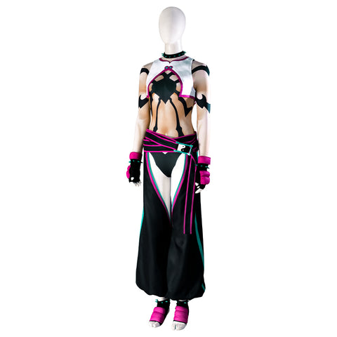 Deluxe Street Fighter VI Juri Han Cosplay Costume - Complete Set for Fans